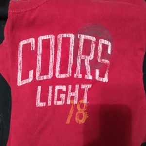 Coors Light 78 Red XL Mens T-Shirt Beer advert